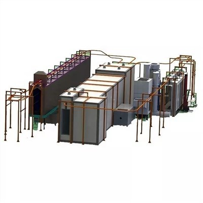 Línea de pulverización de polvo automática personalizada Maquinaria de revestimiento para tratamiento de superficies metálicas