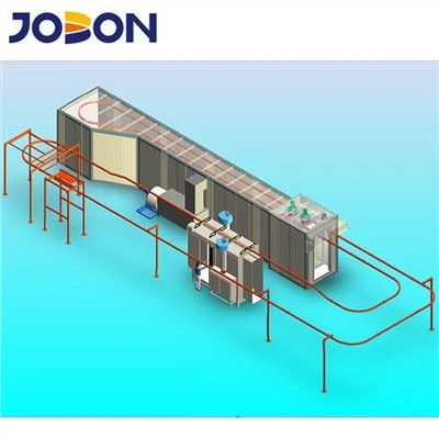 Línea semiautomática de recubrimiento en polvo para tratamiento de superficies metálicas